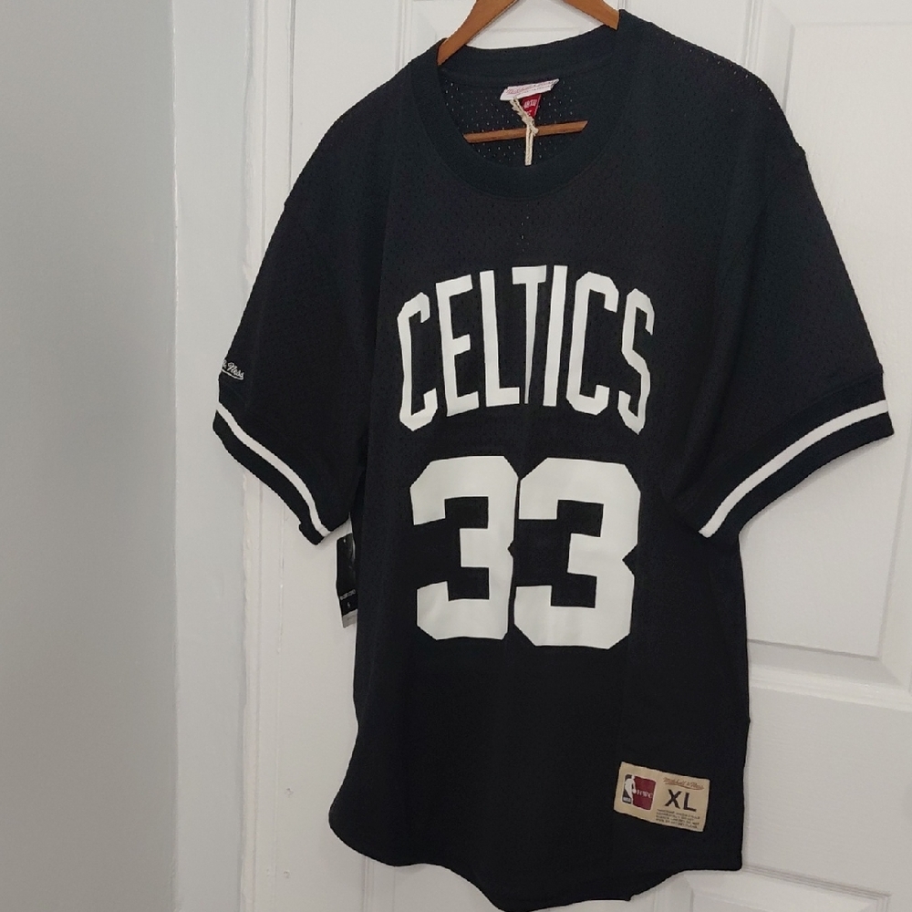 Mitchell & Ness Black and White Celtics Jersey